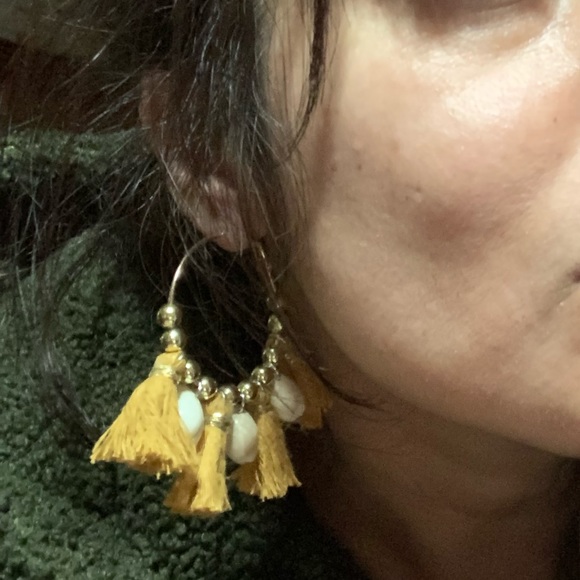 WAVE-Macrame earrings.Handmade available in colors - Picture 5 of 15